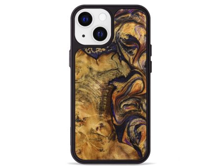 iPhone 13 mini Wood+Resin Phone Case - Penelope (Purple, 723187) Fashion