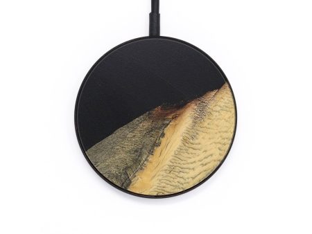 Circle Wood+Resin Wireless Charger - Geraldine (Pure Black, 722921) For Discount