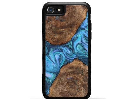 iPhone SE Wood Phone Case - Matthew (Blue, 726070) Supply