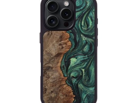 iPhone 16 Pro Wood Phone Case - Anthony (Green, 725510) Online Sale