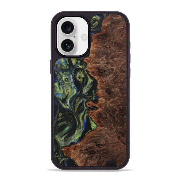 iPhone 16 Plus Wood Phone Case - Charity (Green, 725408) Hot on Sale