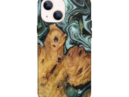 iPhone 13 Wood Live Edge Phone Case - Russell (Green, 724267) Online Sale