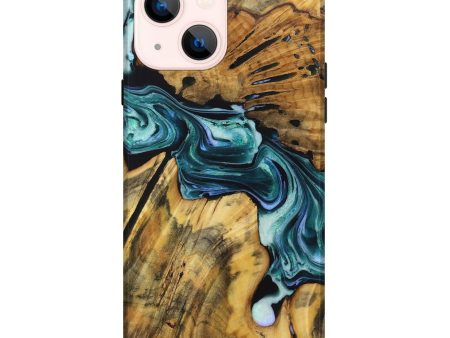 iPhone 14 Plus Wood Live Edge Phone Case - Nia (Green, 723611) on Sale