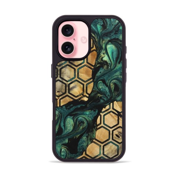 iPhone 16 Wood+Resin Phone Case - Sally (Pattern, 721700) Supply