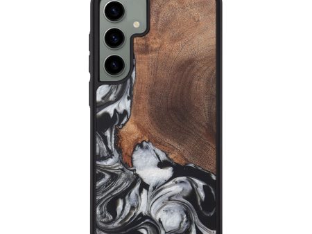 Galaxy S24 Plus Wood+Resin Phone Case - Russell (Black & White, 722197) Online Sale