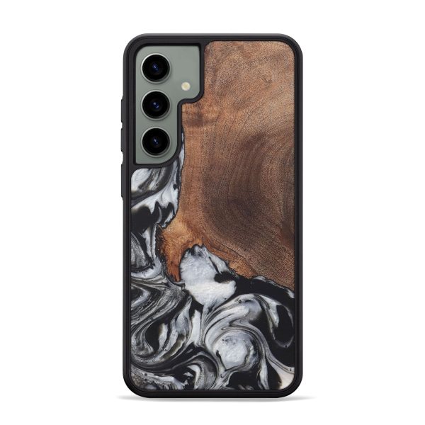 Galaxy S24 Plus Wood+Resin Phone Case - Russell (Black & White, 722197) Online Sale