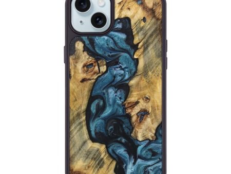 iPhone 15 Plus Wood Phone Case - Sam (Blue, 724044) on Sale