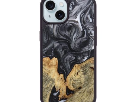 iPhone 15 Wood Phone Case - Dean (Black & White, 725020) Discount