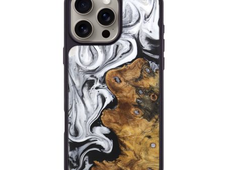 iPhone 16 Pro Max Wood+Resin Phone Case - Wyatt (Black & White, 722150) Cheap