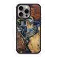 iPhone 16 Pro Max Wood+Resin Phone Case - Nicolette (Teal & Gold, 723213) Online Hot Sale