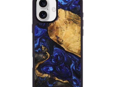 iPhone 16 Plus Wood Phone Case - Dave (Blue, 726040) Cheap