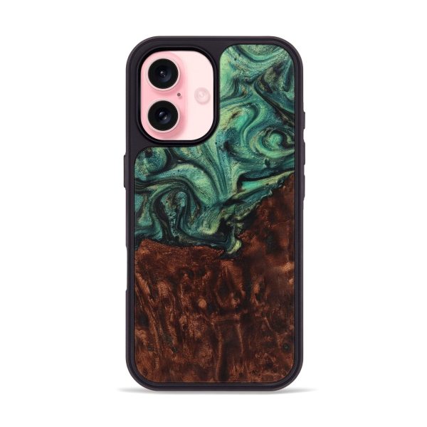 iPhone 16 Wood Phone Case - Alejandra (Green, 725412) Online Sale