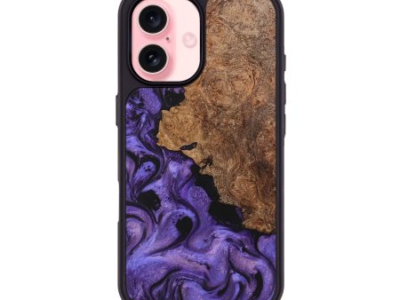 iPhone 16 Wood+Resin Phone Case - Jazmine (Purple, 722114) Supply