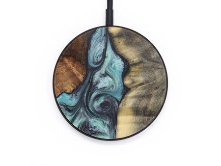 Circle Wood+Resin Wireless Charger - Amanda (Green, 722947) Supply