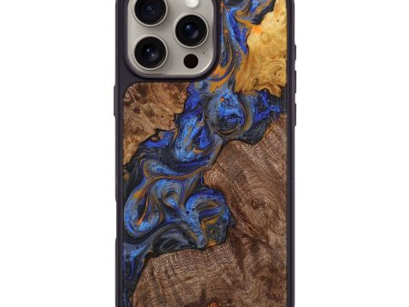 iPhone 16 Pro Max Wood+Resin Phone Case - Tierra (Blue, 721008) For Cheap