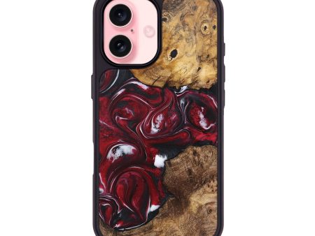 iPhone 16 Wood Phone Case - Cyrus (Red, 725155) on Sale