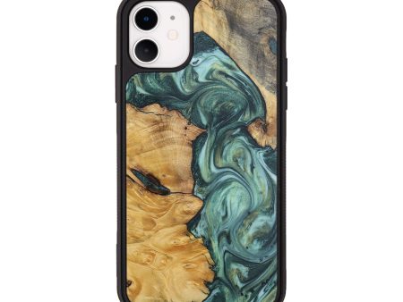 iPhone 11 Wood Phone Case - Lamont (Green, 725192) For Discount