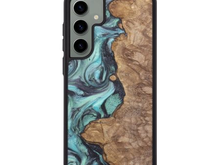 Galaxy S24 Plus Wood+Resin Phone Case - Pablo (Blue, 722049) Supply