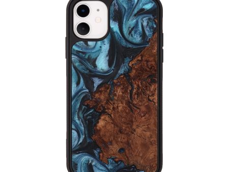 iPhone 11 Wood Phone Case - Kelsey (Blue, 724042) For Cheap