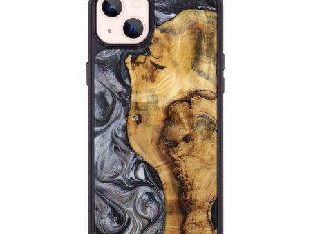 iPhone 14 Plus Wood+Resin Phone Case - Jackie (Black & White, 720972) Sale