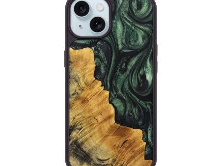 iPhone 15 Wood Phone Case - April (Green, 723466) Hot on Sale