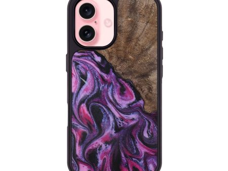 iPhone 16 Wood+Resin Phone Case - Finn (Purple, 722353) Discount