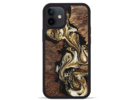 iPhone 12 mini Wood Phone Case - Finley (Black & White, 725984) Online now