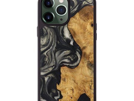 iPhone 13 Pro Max Wood+Resin Phone Case - Arturo (Black & White, 722148) Discount