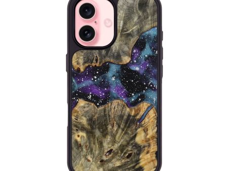 iPhone 16 Wood+Resin Phone Case - Aylin (Cosmos, 721874) For Sale