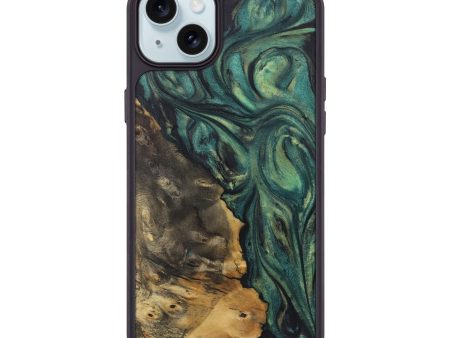 iPhone 15 Plus Wood Phone Case - Malcolm (Green, 725487) Sale