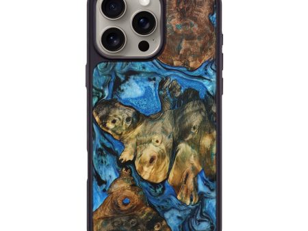 iPhone 16 Pro Max Wood+Resin Phone Case - Tami (Blue, 722824) For Discount