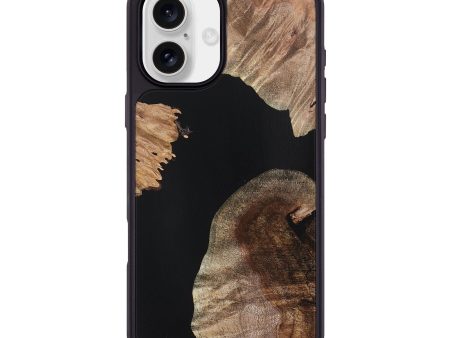 iPhone 16 Plus Wood Phone Case - Addison (Pure Black, 724408) Cheap