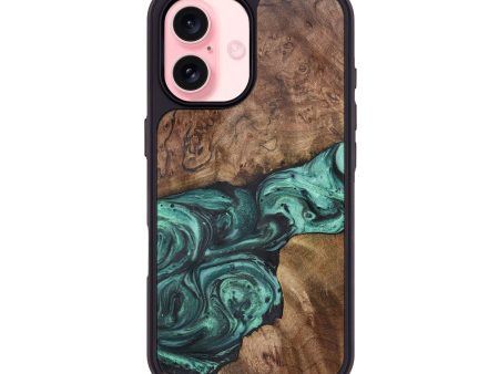 iPhone 16 Wood Phone Case - Annabelle (Green, 723742) Online Sale