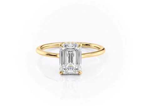 The Maia Set With A 1 Carat Emerald Moissanite For Cheap