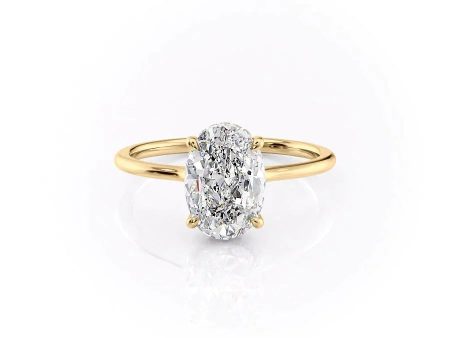 The Maia Set With A 4.5 Carat Oval Moissanite Hot on Sale