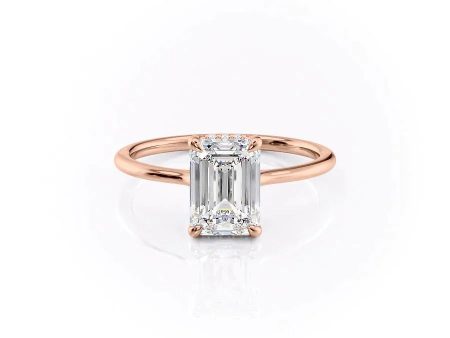 The Maia Set With A 3 Carat Emerald Moissanite Online Sale