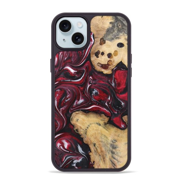 iPhone 15 Plus Wood Phone Case - Stefanie (Red, 725681) Online now