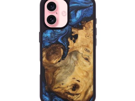 iPhone 16 Wood Phone Case - Tiffany (Blue, 724364) For Cheap