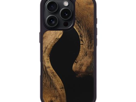 iPhone 16 Pro Wood Phone Case - Harlow (Pure Black, 725958) Online Sale