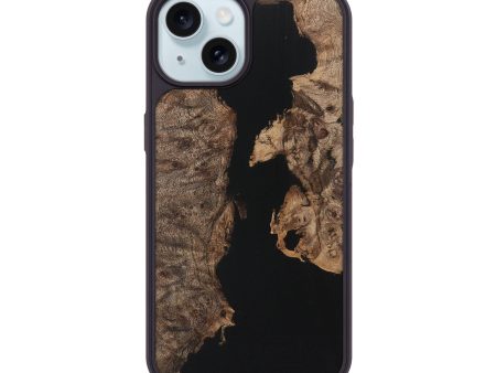 iPhone 15 Wood Phone Case - Devonte (Pure Black, 725943) Hot on Sale