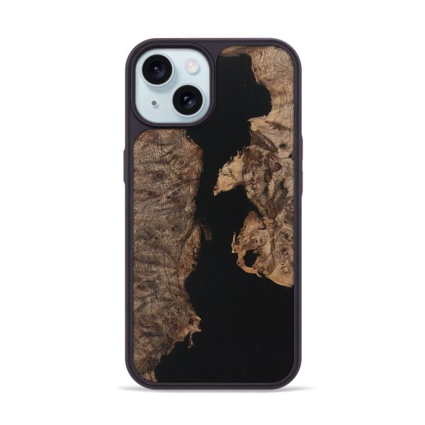 iPhone 15 Wood Phone Case - Devonte (Pure Black, 725943) Hot on Sale