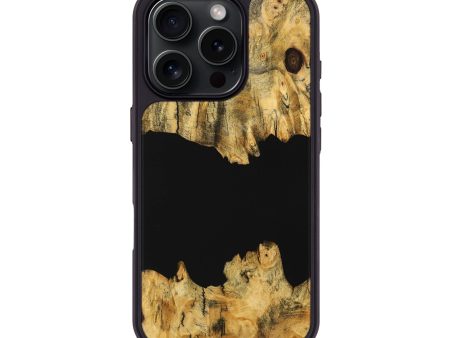 iPhone 16 Pro Wood Phone Case - Killian (Pure Black, 725922) Cheap