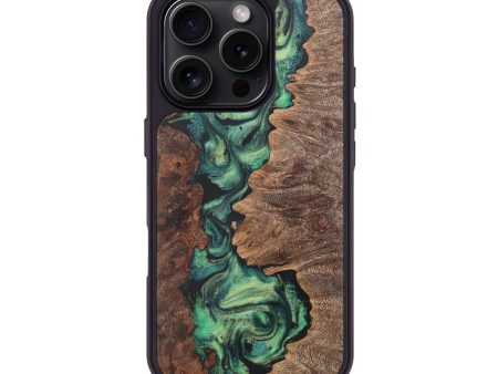 iPhone 16 Pro Wood Phone Case - Zayden (Green, 724324) Cheap