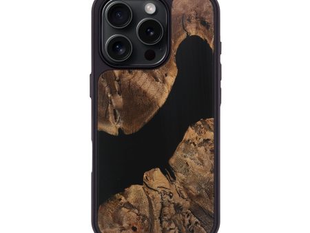 iPhone 16 Pro Wood Phone Case - Esther (Pure Black, 725963) Discount